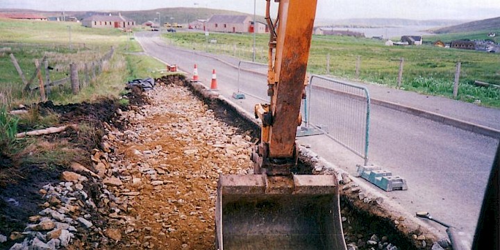 Mid Yell Road Works